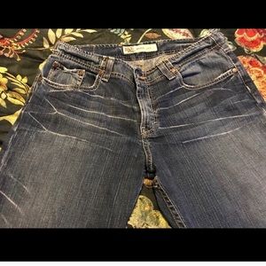 BKE denim Wendy stretch faded jeans.